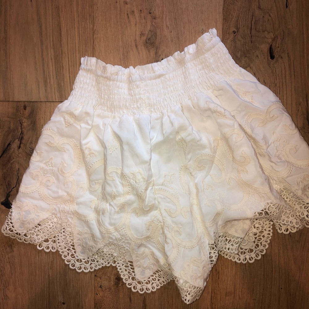 White flowy shorts